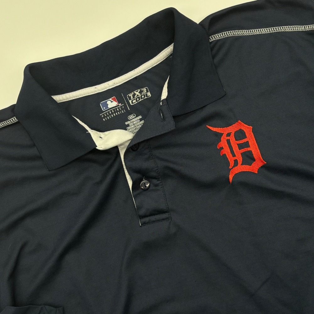 MLB‎ Genuine Merchandise Detroit Tigers Polo Shirt Mens 4XL Blue